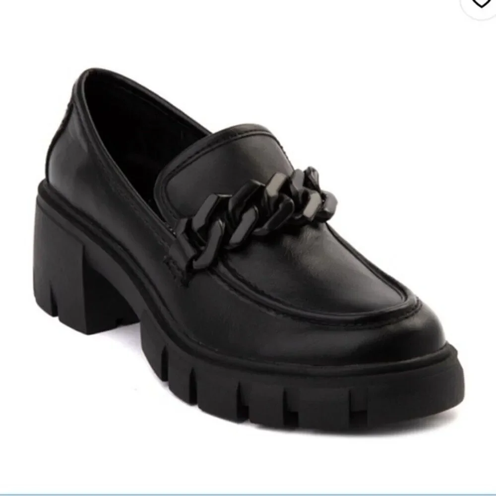 Madden Girl shoes womens black Hastings Platform Casual block heel Shoe size 7